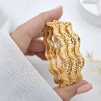 النگو و تک پوش رنگ ثابت کپی طلا