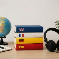 آموزش زبان انگلیسی، فرانسوی، آلمانی، اسپانیایی