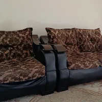 مبلمان چرم و چوب ۹ نفره|مبلمان خانگی و میز عسلی|اصفهان, کوی امام|دیوار