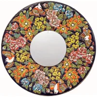 آینه میناکاری طرح گل ومرغ