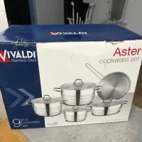 سرویس قابلمه ۹پارچه استیل vivaldi ترکیه