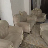 مبلمان ۷ نفره دست دوم|مبلمان خانگی و میز عسلی|شاهین‌شهر, مسکن مهر|دیوار