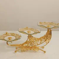 ظرف ۳خونه شیرینی خوری لبحلالی آبطلا امارات وارداتی|ظروف سرو و پذیرایی|مشهد, سلام|دیوار