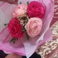 دسته گل مصنوعی ۴ شاخه رز|گل مصنوعی|تبریز, |دیوار