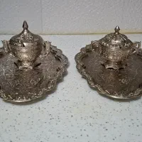 سینی و قندان و شکر ریز