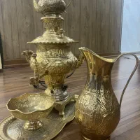 سماور برنجی برقی زنجانی نو با کارتن|سماور، چایساز، قهوهساز|اصفهان, چرخاب|دیوار