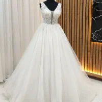 اجاره و فروش لباس عروس اروپایی نو شیک مزونی ۳۸تا۴۲
