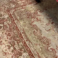 فرش ۱۲ متری گل برجسته کرم ماشینی