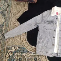 کت جین خاکستری داخل خز|لباس|زرند, |دیوار