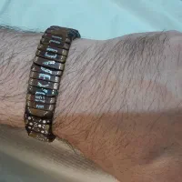 دستبند هسته خرما نقره کوب