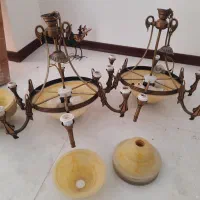 لوستر ۶ شاخه برنزی|لوستر و چراغ آویز|کرج, فاز ۳ گوهردشت|دیوار