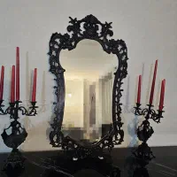 آینه و شمعدون جنس برنج