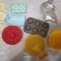 قالب کیک وژله،   و اردورخوری.  جای آبلیمو  نمک پاچ|ظروف پخت‌وپز|قم, صفائیه|دیوار
