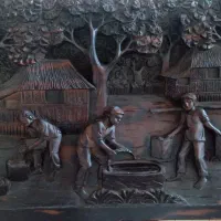 تابلو کلکسیونی تمام چوب نقش برجسته