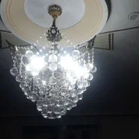 لوستر برنز ۶ شاخه|لوستر و چراغ آویز|تاکستان, |دیوار