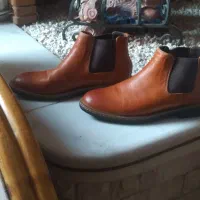 بوت تمام چرم گاوی بغل کش دار