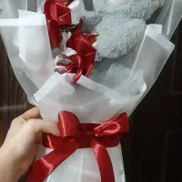 دسته گل ربانی و عروسکی|گل مصنوعی|پیشوا, |دیوار