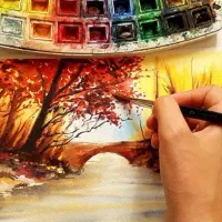 نقاش خوب میخام با آبرنگ یا گواش