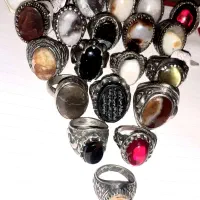 ۲۰عدد انگشتر با سنگ اصل و معدنی|جواهرات|خمین, |دیوار