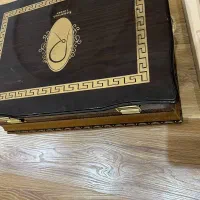 جعبه ی چوبی سرویس قاشق مخصوص منزل تازه عروس|ظروف سرو و پذیرایی|تاکستان, |دیوار