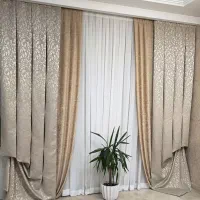 والان پرده کرم طلایی