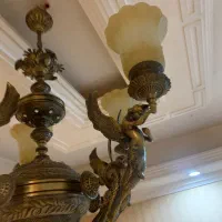 لوستر برنجی ۵شاخه|لوستر و چراغ آویز|اسلامشهر, شهرک مفیدی|دیوار