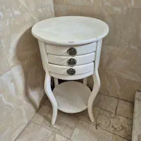 میز تلفن سفید رنگ