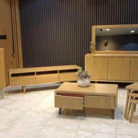 کنسول و آینه (ام دی اف و چوب)