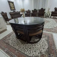 مبل و همراه با میز عسلی و میز ناهاری خوری ۶ نفره|مبلمان خانگی و میز عسلی|تهران, دارآباد|دیوار