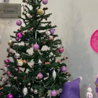 درخت کاج کریسمس ۱۸۰ سانت جنس کاغذی|گل مصنوعی|ارومیه, |دیوار