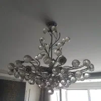 لوستر پایه استیل ۱۰ شاخه با قطر ۶۰