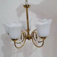 لوستر پنج شعله چشمه نور..|لوستر و چراغ آویز|سیرجان, |دیوار