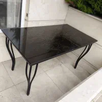 میز ناهارخوری 6 نفره با شیشه