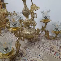 لوستر ۶ شعله رنگ آنتیک