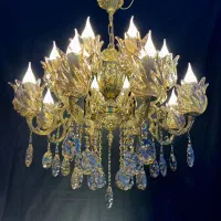 لوسترباربد برنج ۸+۸ شاخه ای دوبله شماره j22 برنجی