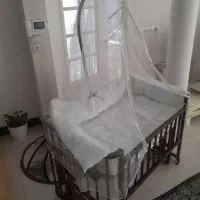 گهواره چوب راش درجه یک|تخت و سرویس خواب|سنندج, |دیوار