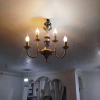 لوستر کلاسیک پنج شاخه برنزی