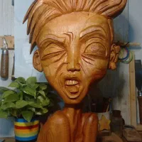 مجسمه چوبی دستساز|مجسمه، تندیس، ماکت|کیاشهر, |دیوار