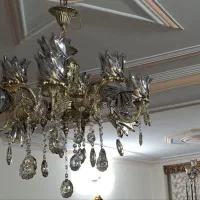 دوعدد لوستر۸شاخه۱۲شعله برنجی|لوستر و چراغ آویز|تهران, شهرک ولیعصر شمالی|دیوار