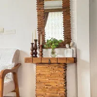 ایینه کنسول تمام چوب سفارشی