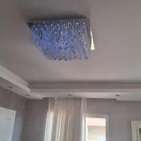 دو عدد لوستر، ال این دی، مربع، جنس صفحه استیل|لوستر و چراغ آویز|پردیس, فاز ۴|دیوار