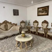 مبل تمام چوب راش نه نفره همراه با میز و دو عسلی