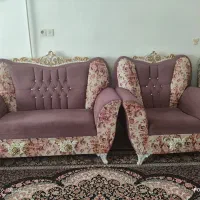 مبل نیمه استیل ۷ نفره همراه میز