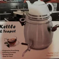 کتری قوری نو اکبند استیل سنگین با جعبه