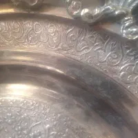 سینی گرد مسی برنجی قدیمی|کلکسیون اشیاء عتیقه|رفسنجان, |دیوار