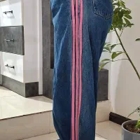 شلوار بگ لی بغل صورتی نو