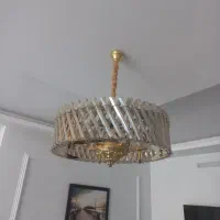 دو عدد لوستر پذیرایی و دو عدد آباژور|لوستر و چراغ آویز|مشهد, هنرستان|دیوار