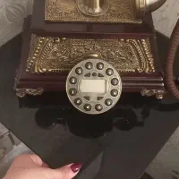 میز شیشه ای تلفن مشکی دوطبقه ویک کشو چوبی|میز تلفن|تهران, کن|دیوار