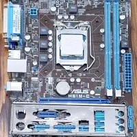 مادربرد ایسوس ASUS H61M-C بک پنل و پردازنده G2020|قطعات و لوازم جانبی رایانه|اسلام‌شهر, شهرک انبیا|دیوار