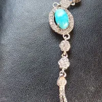 دستبد نقره فیروزه
